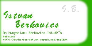 istvan berkovics business card